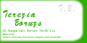 terezia boruzs business card